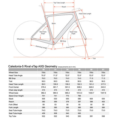 Cervélo Caledonia-5, Sram Rival ETAP AXS, 2023, Five Black, 51cm, 54cm