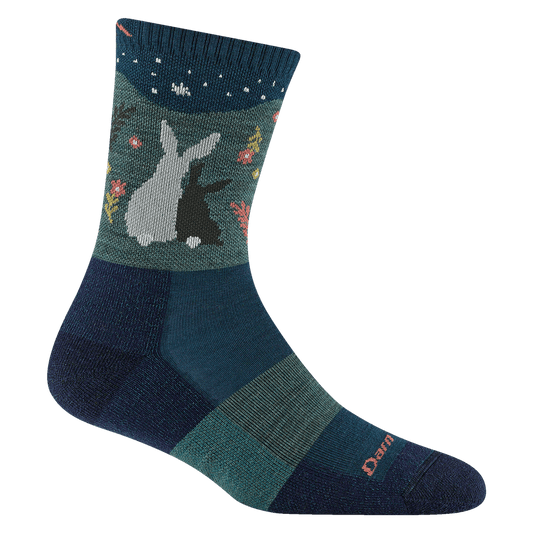 Darn Tough Women's Critter Club Micro Crew Lightweight Hiking Socks Medium in Eclipse