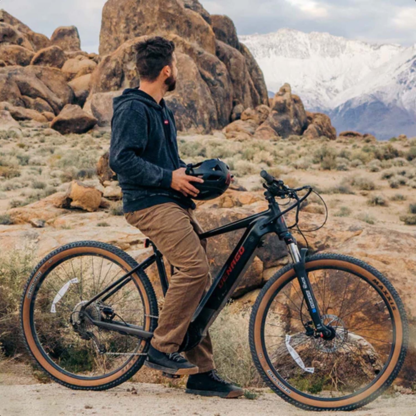 Denago EXC2 E MTB  EBIKE, Mid Drive, Black with Grey, Large
