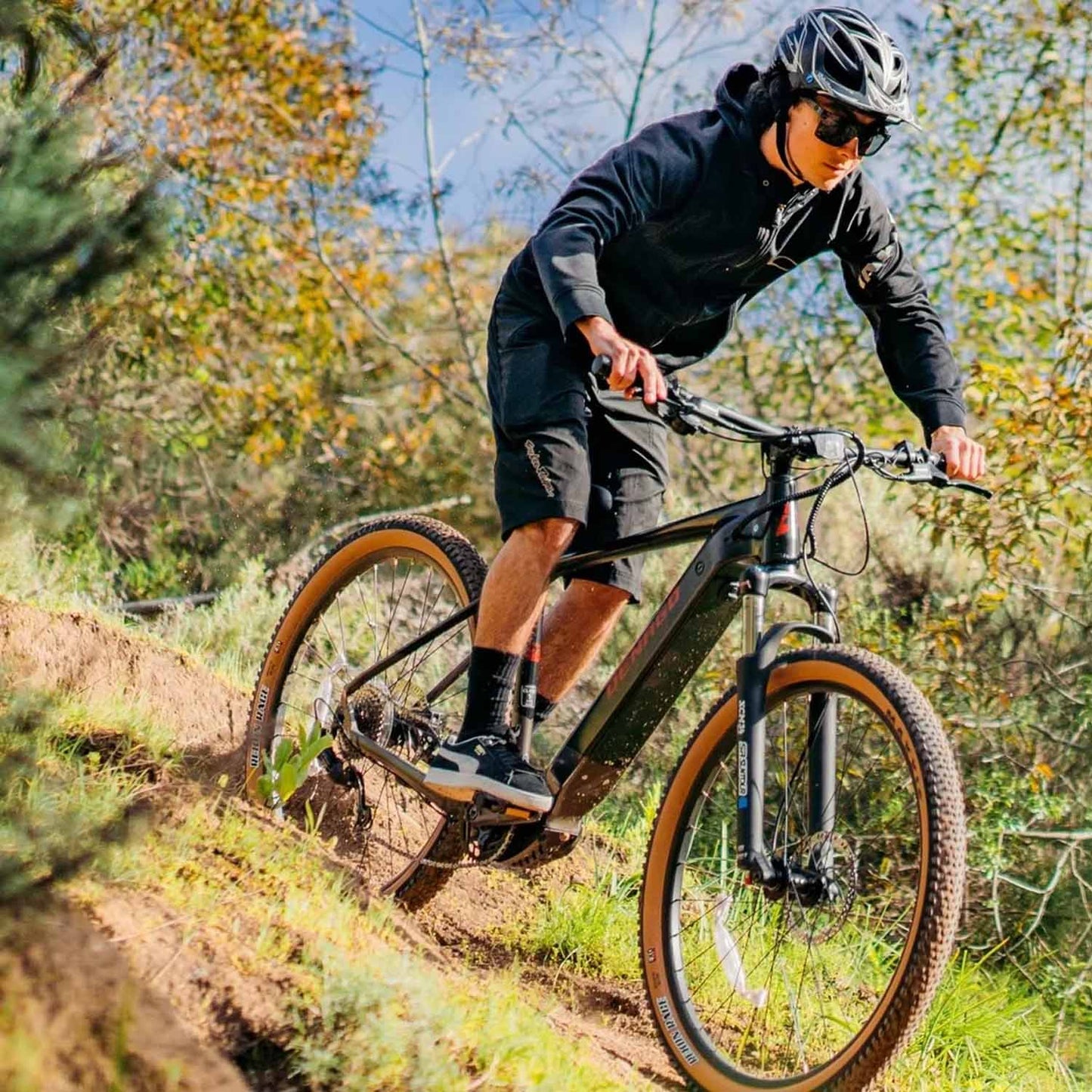 Denago EXC2 E MTB  EBIKE, Mid Drive, Black with Grey, Large
