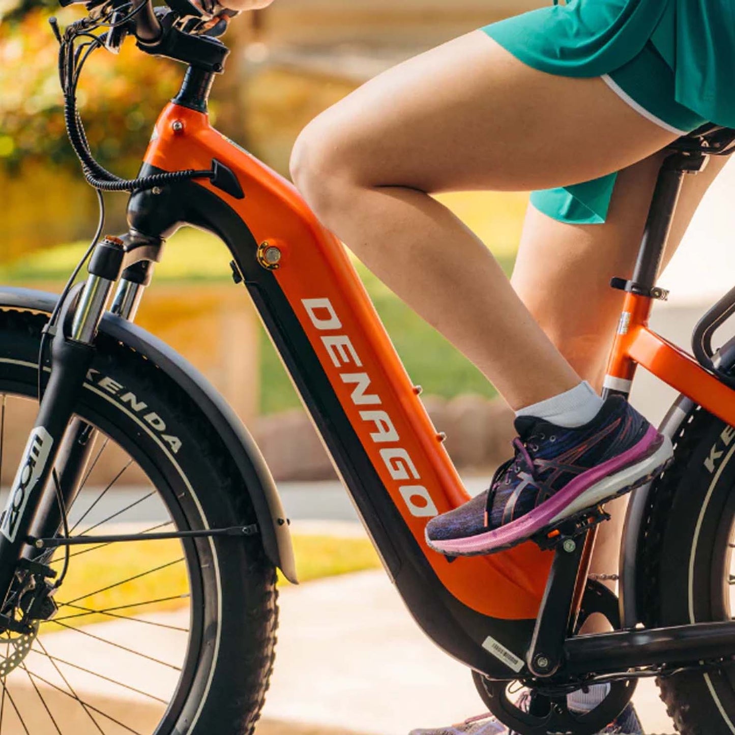 Denago Fat Model 2 Low Step EBIKE, 750 Watt 48V 19.2 AH, Fat Tire, Dark Orange