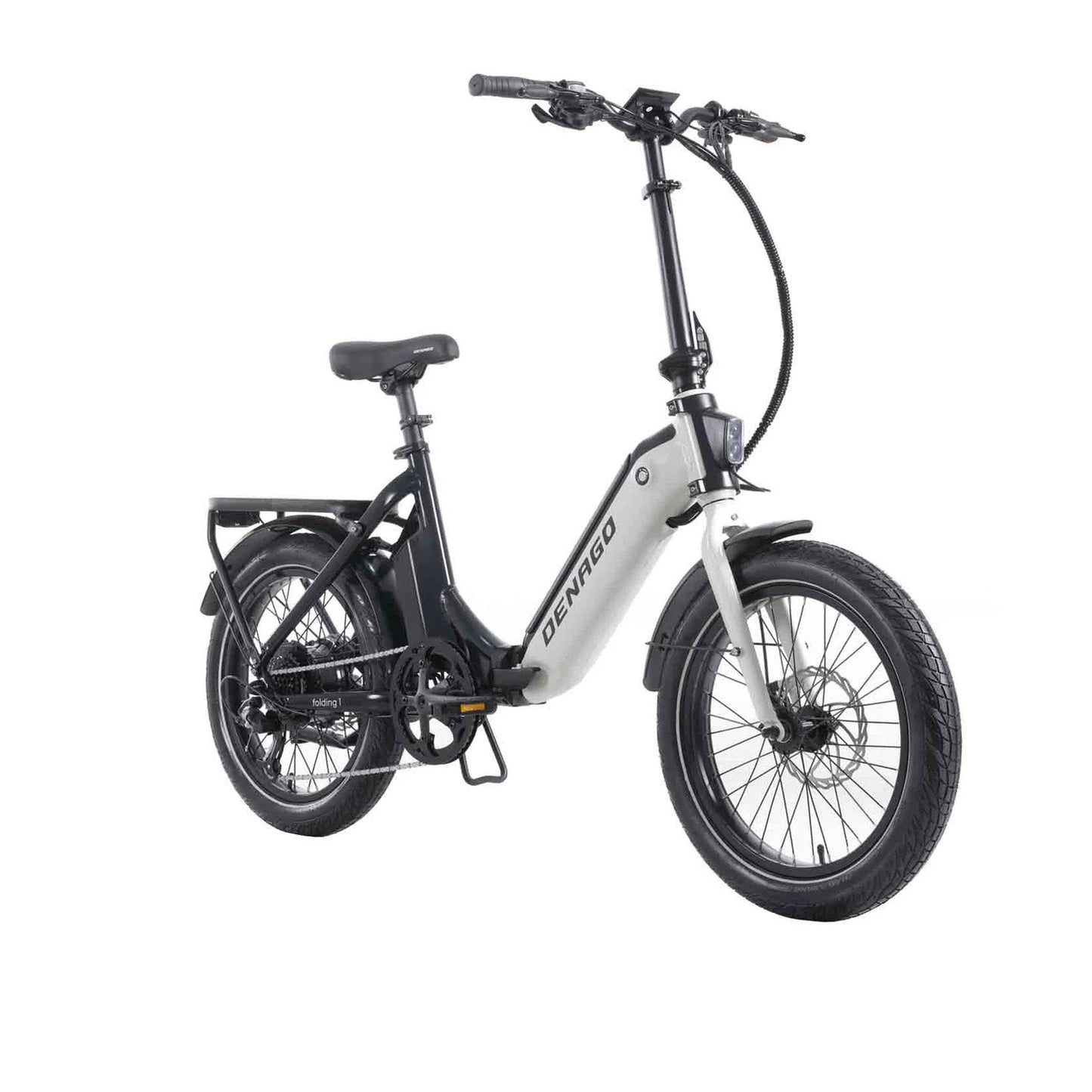 Denago Folding 1 ST E-Bike, 500 Watt, Low Step, Grey with Black, One Size