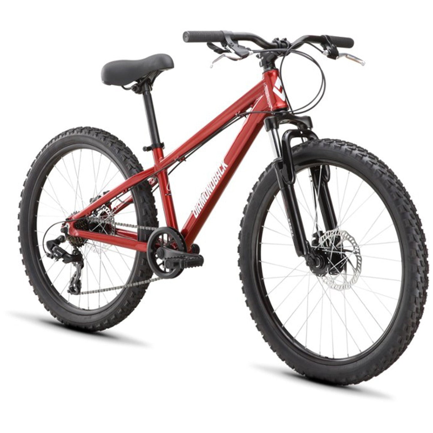 Diamondback Hook 24" Youth Mountain Bike, Red Gloss, 7 Speed