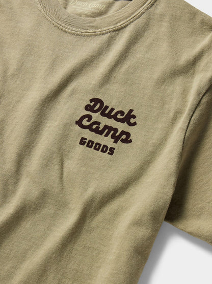 Duck Camp Men's DC Shop Graphic Tee in Vintage Khaki