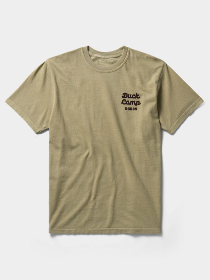 Duck Camp Men's DC Shop Graphic Tee in Vintage Khaki