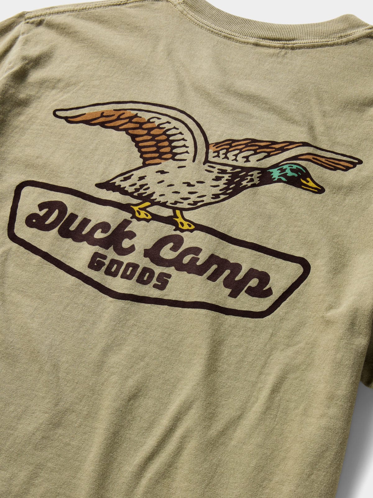 Duck Camp Men's DC Shop Graphic Tee in Vintage Khaki