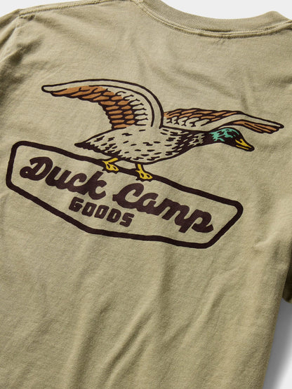 Duck Camp Men's DC Shop Graphic Tee in Vintage Khaki