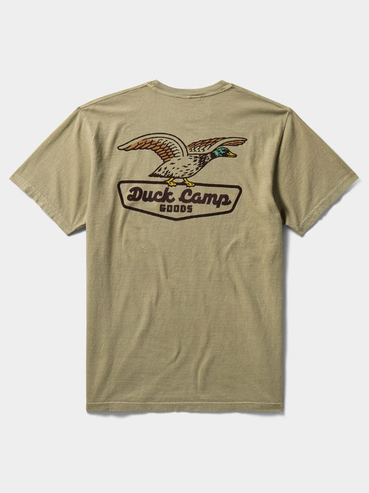 Duck Camp Men's DC Shop Graphic Tee in Vintage Khaki