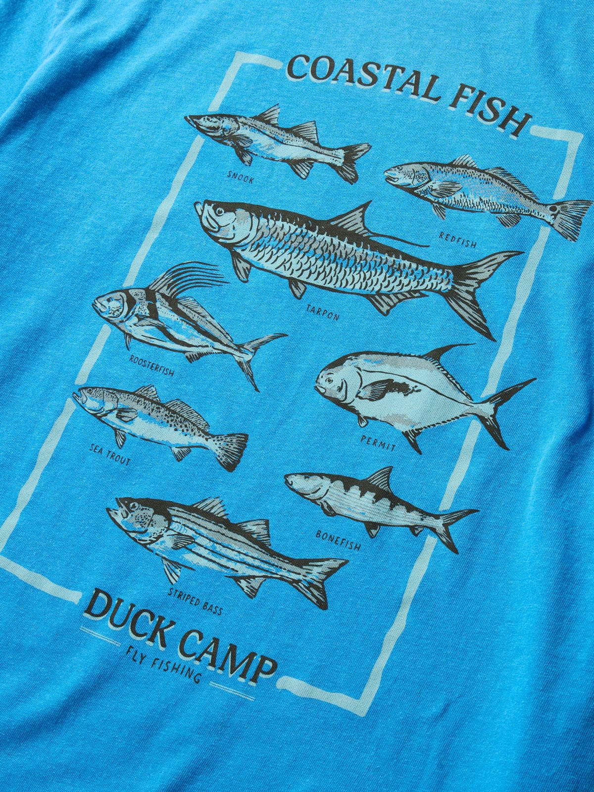 Duck Camp Men's Fish Of The Coast Graphic Tee in Vintage Royal