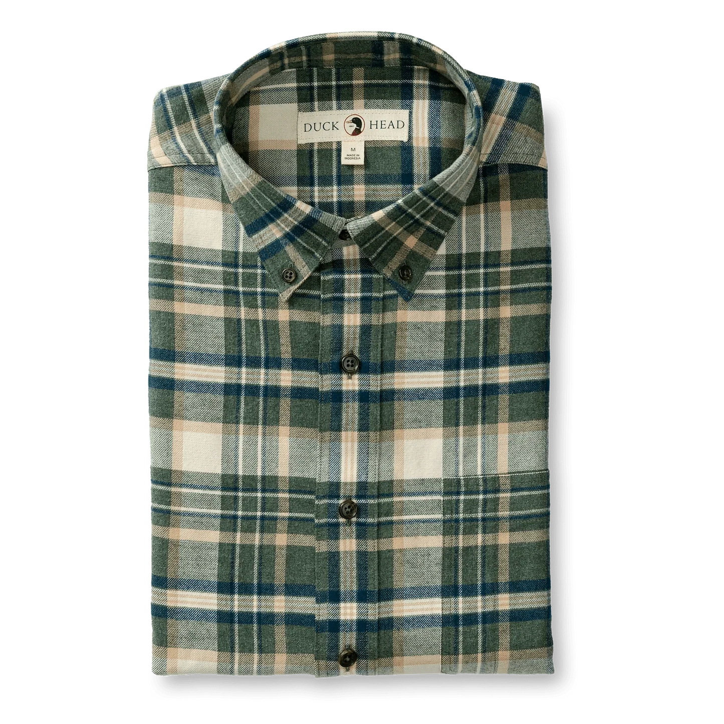 Duck Head Cotton Flannel Sport Shirt Stoker Plaid - Men's
