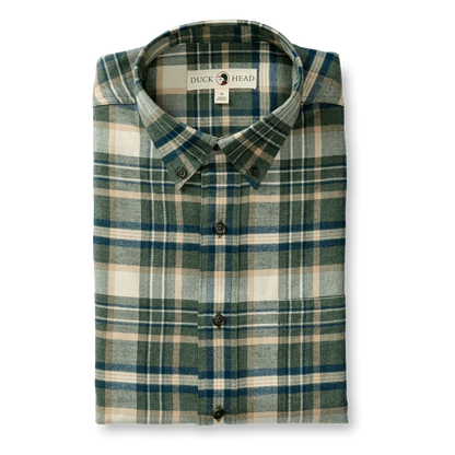Duck Head Cotton Flannel Sport Shirt Stoker Plaid - Men's