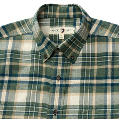 Duck Head Cotton Flannel Sport Shirt Stoker Plaid - Men's