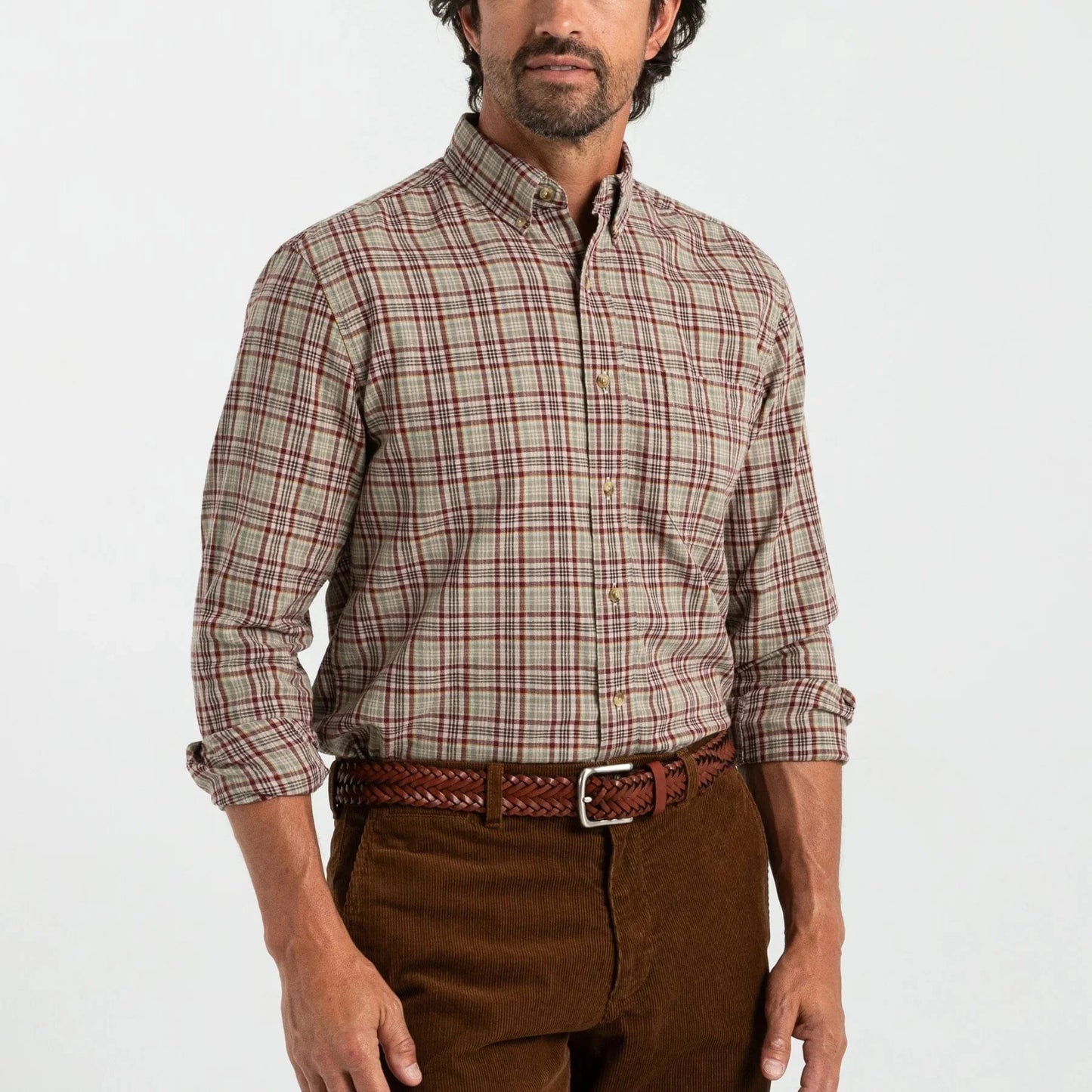 Duck Head Cotton/Wool Twill Sport Shirt - Men's