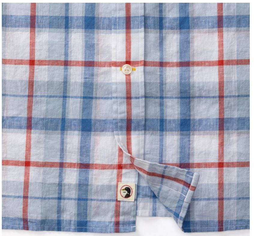 Duck Head Men's Long Sleeve Cotton Sport Shirt in Light Blue