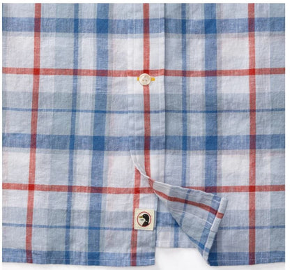 Duck Head Men's Long Sleeve Cotton Sport Shirt in Light Blue