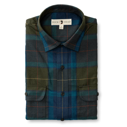 Duck Head Performance Flannel Sport Shirt Holman Plaid - Men's