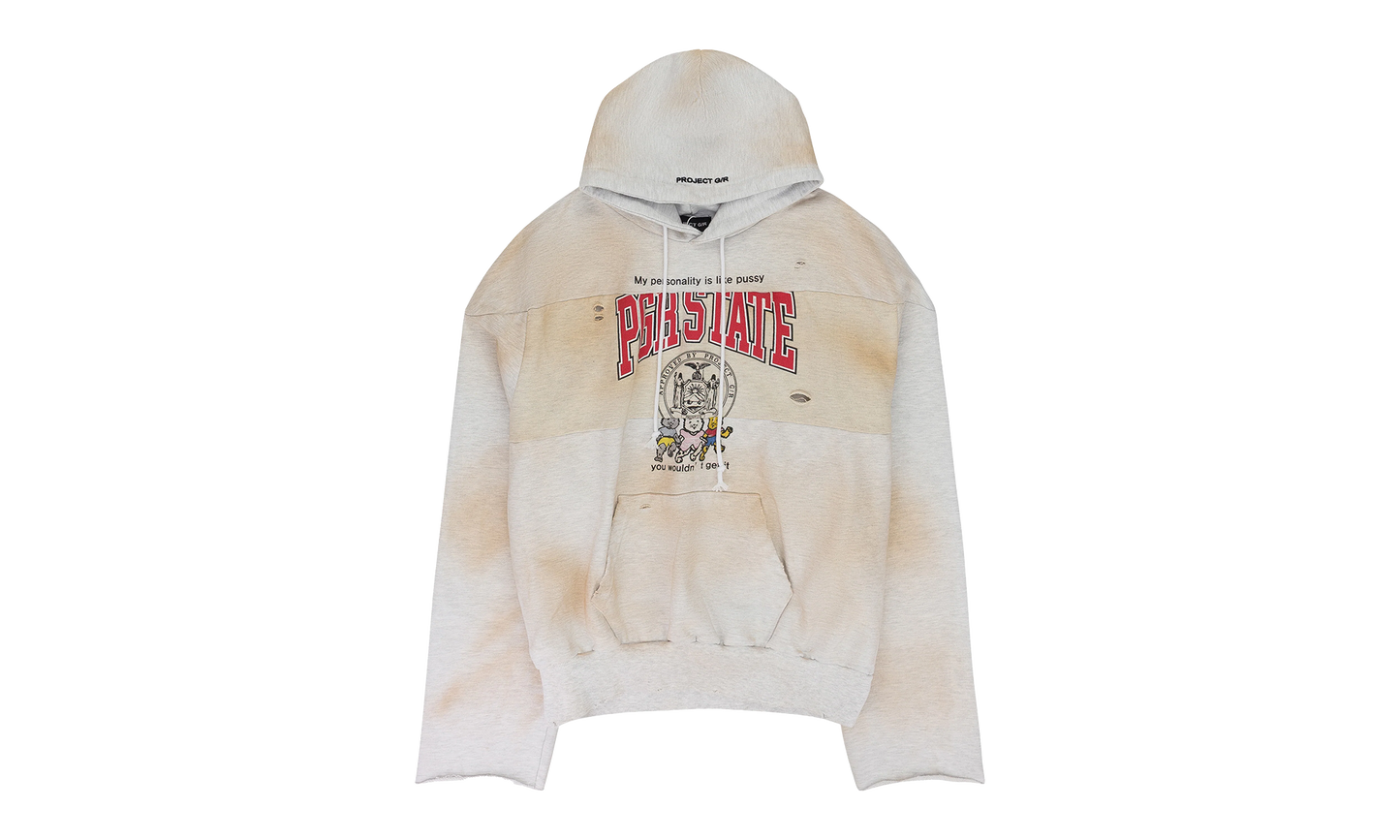 DIRTY MELANGE REWORKED SPORT HOODIE "Grey"