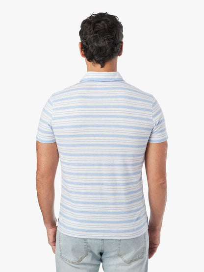 Fair Harbor Kismet Polo in Denim Blue Stripe