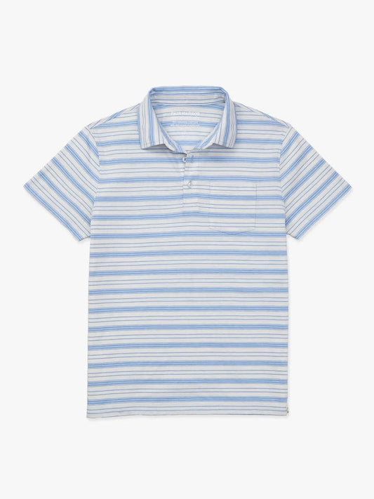 Fair Harbor Kismet Polo in Denim Blue Stripe