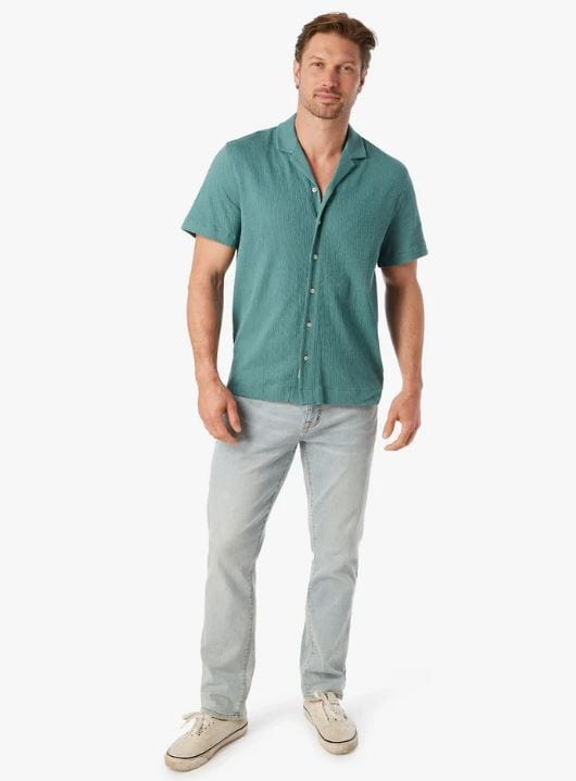 Fair Harbor Men's Babylon Camp Shirt in Sea Green