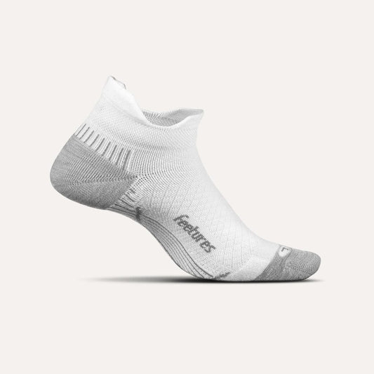 Feetures Men's Plantar Fasciitis Lt Cush Tab in White
