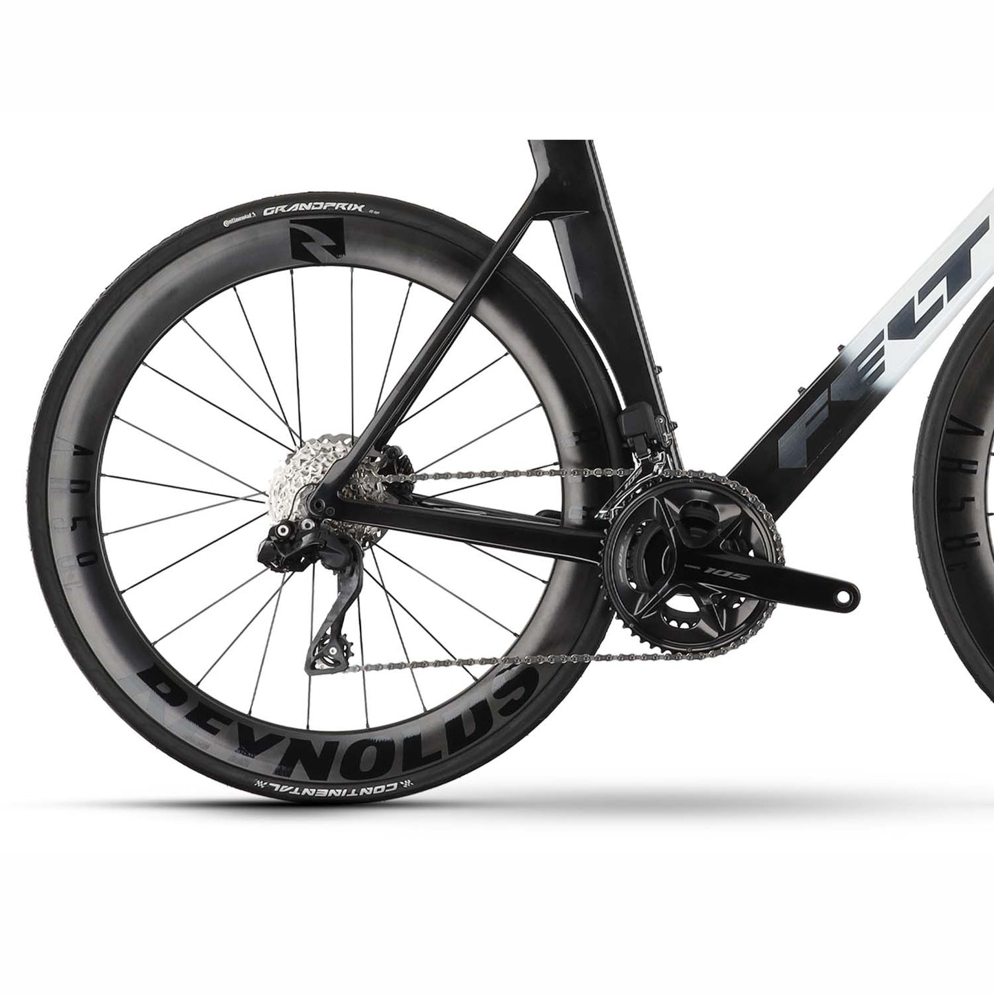 Felt AR Advanced, Shimano 105 Di2, Gloss White Brushed Pewter