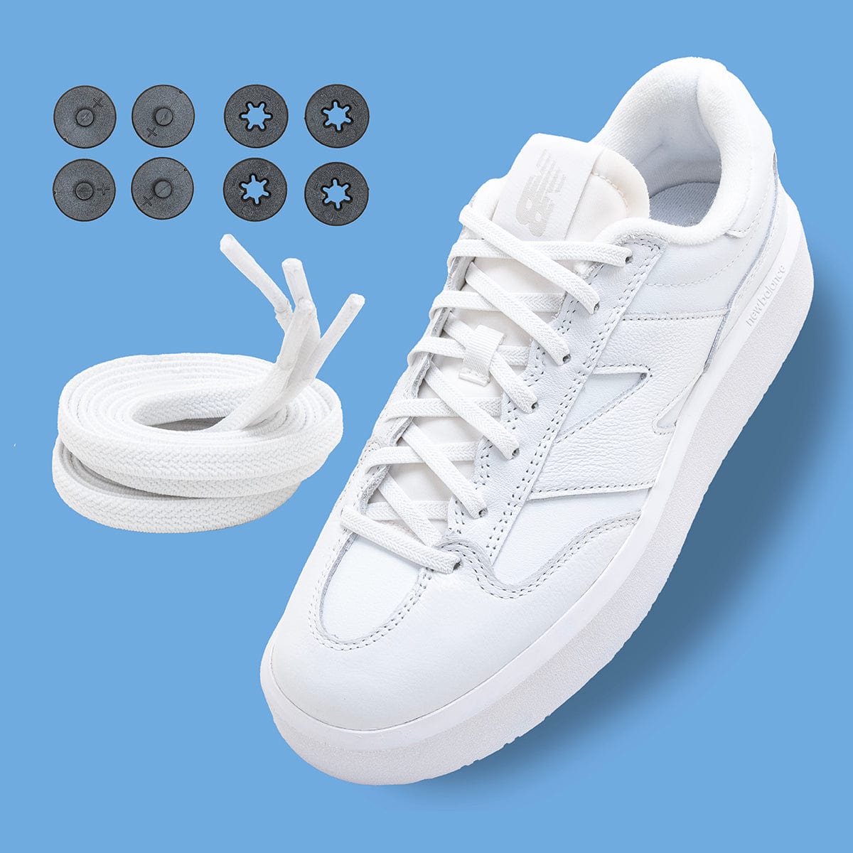 Flat White Lock Laces
