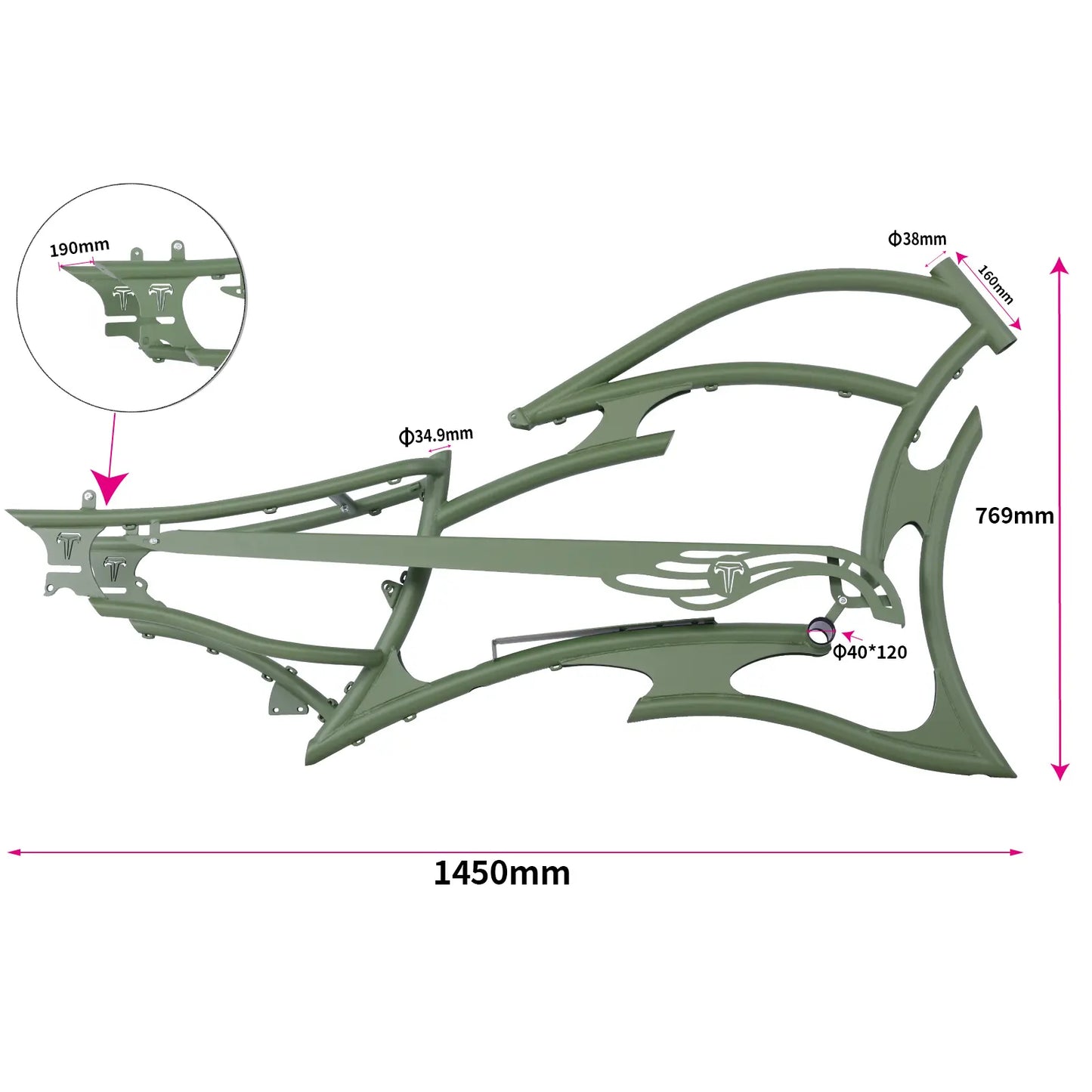 FM-RAPTOR Ebike Frame