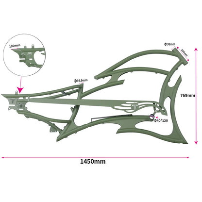 FM-RAPTOR Ebike Frame
