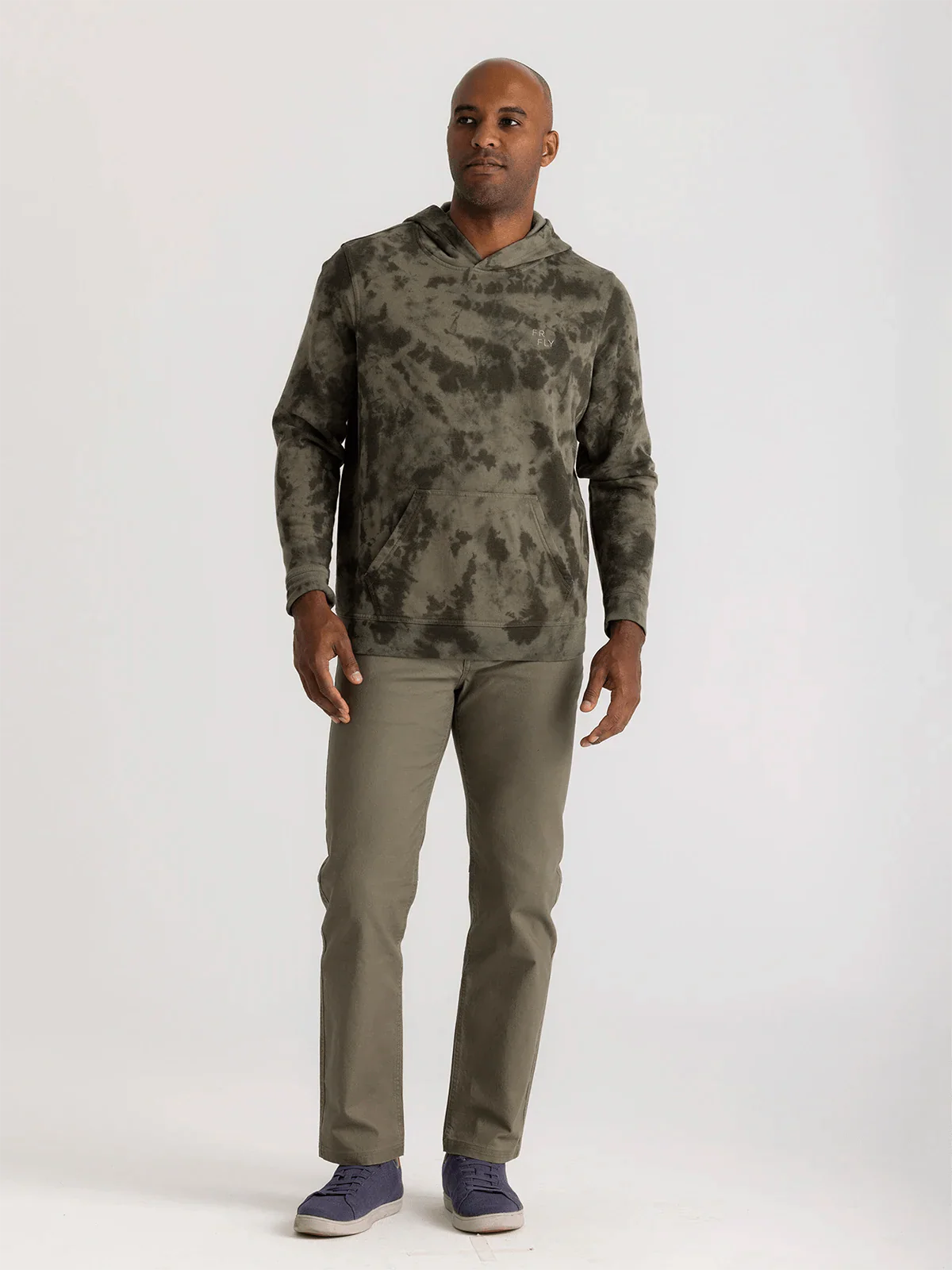 Free Fly Embroidered Logo Fleece Hoodie - Men's