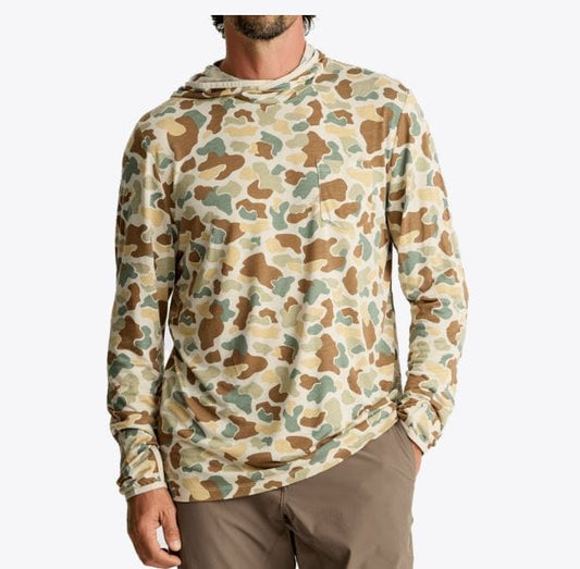 Free Fly Men's Bamboo Lightweight Hoodie in Vintage Camo