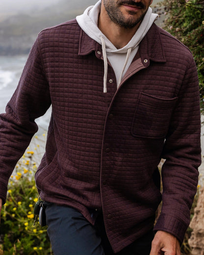 Free Fly Men's Downvalley Overshirt in Chestnut