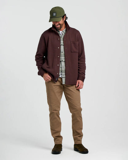 Free Fly Men's Downvalley Overshirt in Chestnut