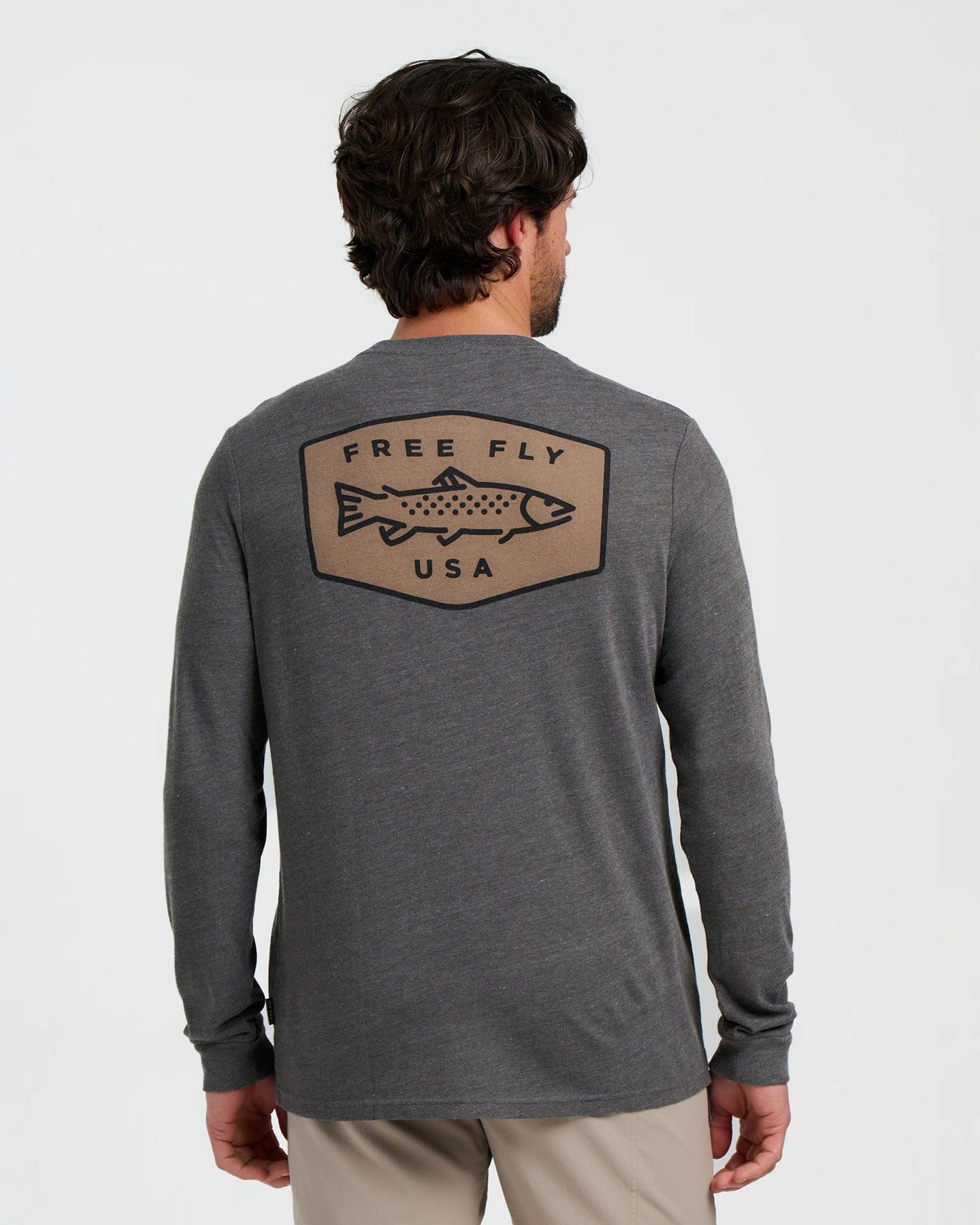 Free Fly Men's Freshwater Long Sleeve in Heather Black Sand