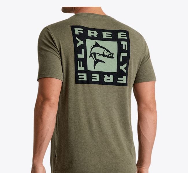 Free Fly Men's Sabalo Tee in Heather Fatigue