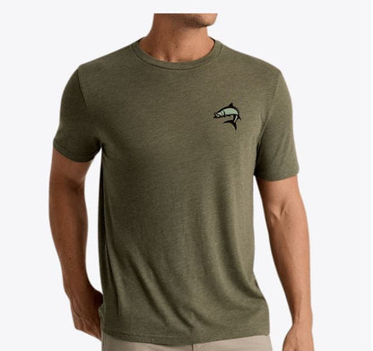 Free Fly Men's Sabalo Tee in Heather Fatigue