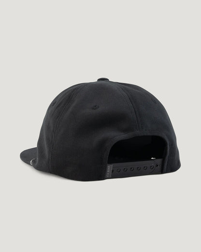 Free Fly Retro Script Flat Brim Hat in Black