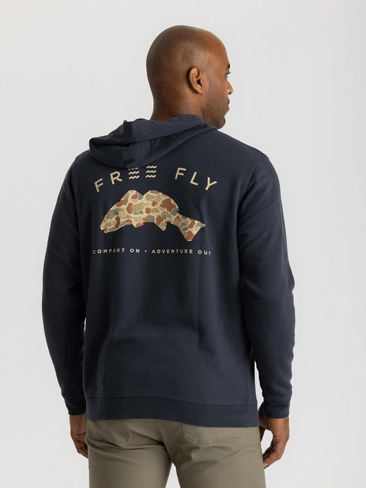 Free Fly Vintage Camo Redfish Fleece Hoodie - Men's