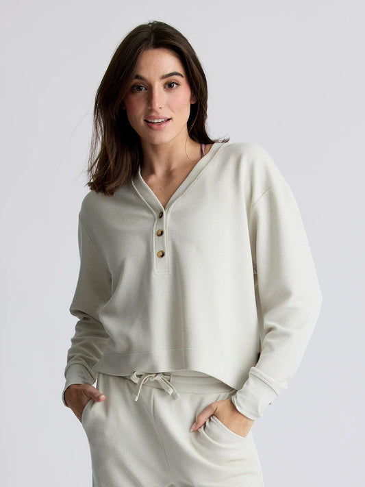 Free Fly Waffle Longsleeve Henley - Women's