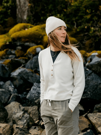Free Fly Waffle Longsleeve Henley - Women's