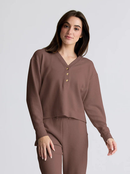 Free Fly Waffle Longsleeve Henley - Women's