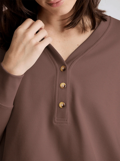 Free Fly Waffle Longsleeve Henley - Women's