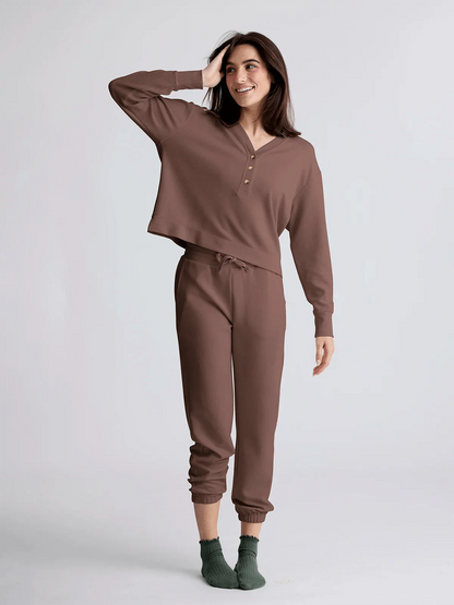 Free Fly Waffle Longsleeve Henley - Women's
