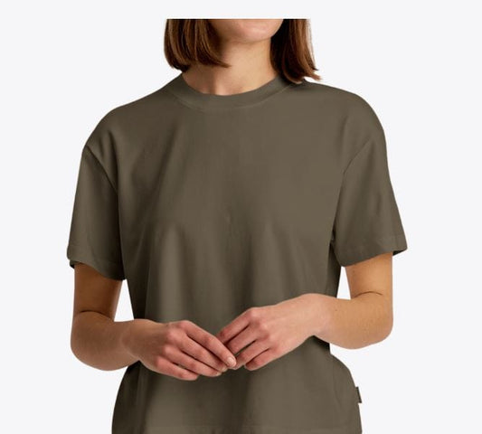 Free Fly Women's Bamboo Current Boxy Tee in Fatigue