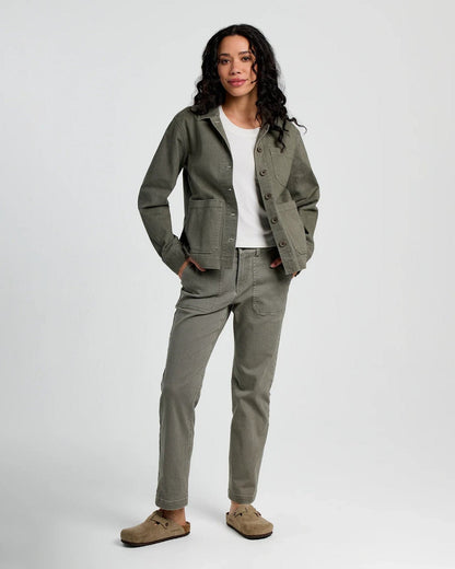 Free Fly Women's Folly Twill Chore Coat in Smokey Olive