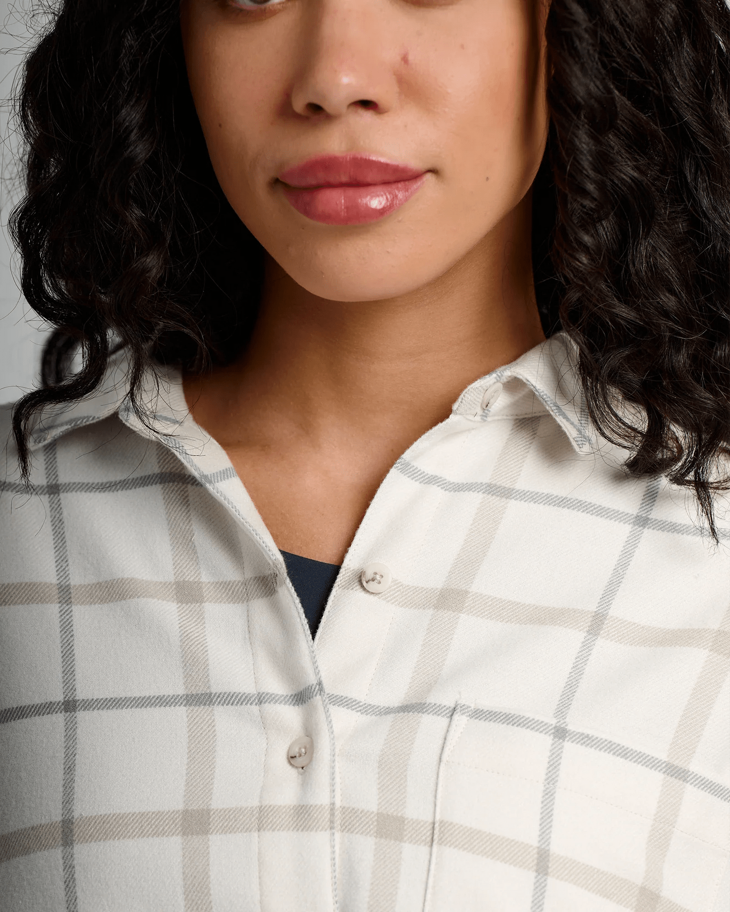Free Fly Women's Seawool Flannel Shirt in Birch Plaid