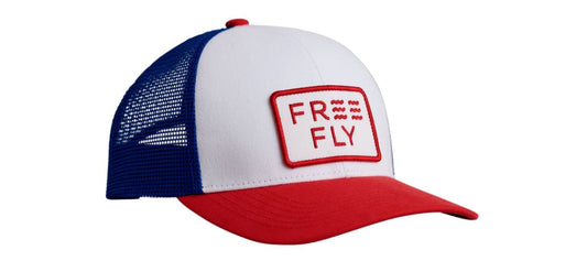 Free Fly Youth Wave Trucker Hat in Bright Red