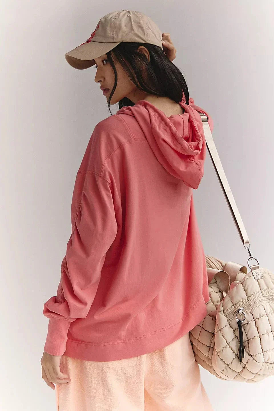 Free People Movement Women's Hot Shot Hooded Layer in Hibiscus