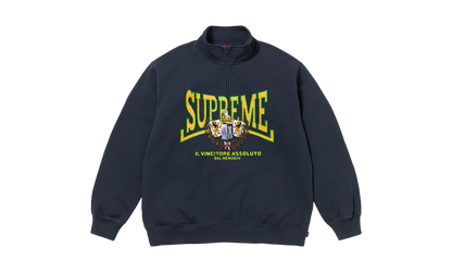Crest Appliqué Half Zip Pullover "FW 25 - Navy Blue"