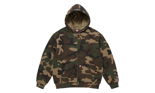 Dickies® Quilted Lined Zip Up Hooded Sweatshirt "FW 25 - Woodland Camo"